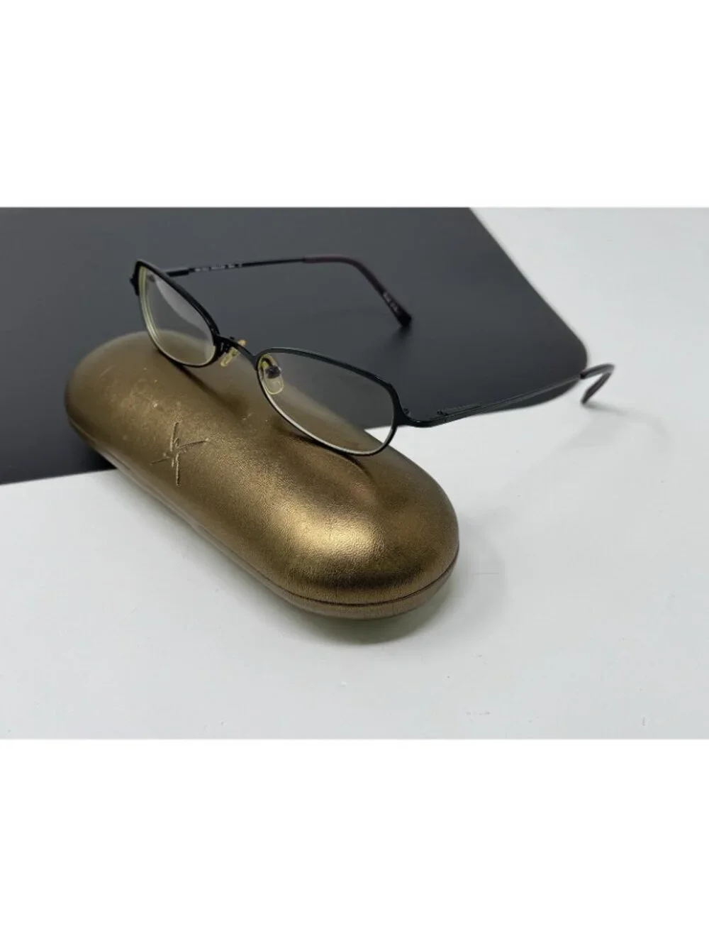 NICOLE MILLER BOW Ebony BLACK EYEGLASSES GLASSES METAL FRAME 49 [] 19 135
